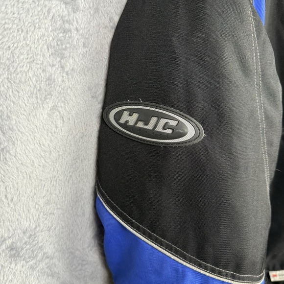 Mens HJC Racing Jacket Black Blue Small Motorbike Motorcycle - Picture 3 of 8